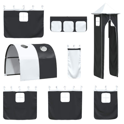 Kinderloftbett Schwarz 99,5 x 190 cm Metall