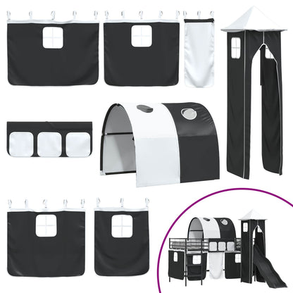 Kinderloftbett Schwarz 107 x 200 cm Metall