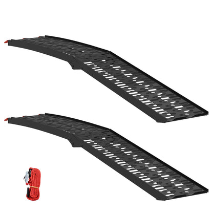 Zusammenklappbare Motorradrampe 340 kg pro Rampe 2 pcs Schwarz