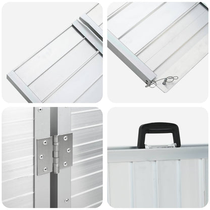 Rampe für Rollstühle 270 kg Silber 62 x 73 x 5 cm Aluminium