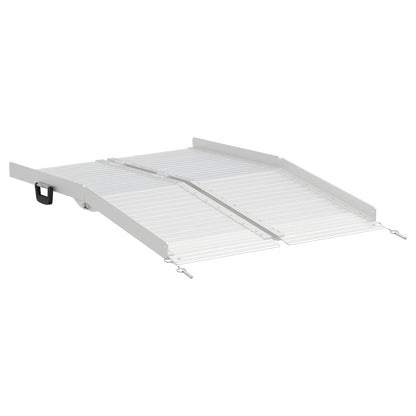 Rampe für Rollstühle 270 kg Silber 92 x 73 x 5 cm Aluminium