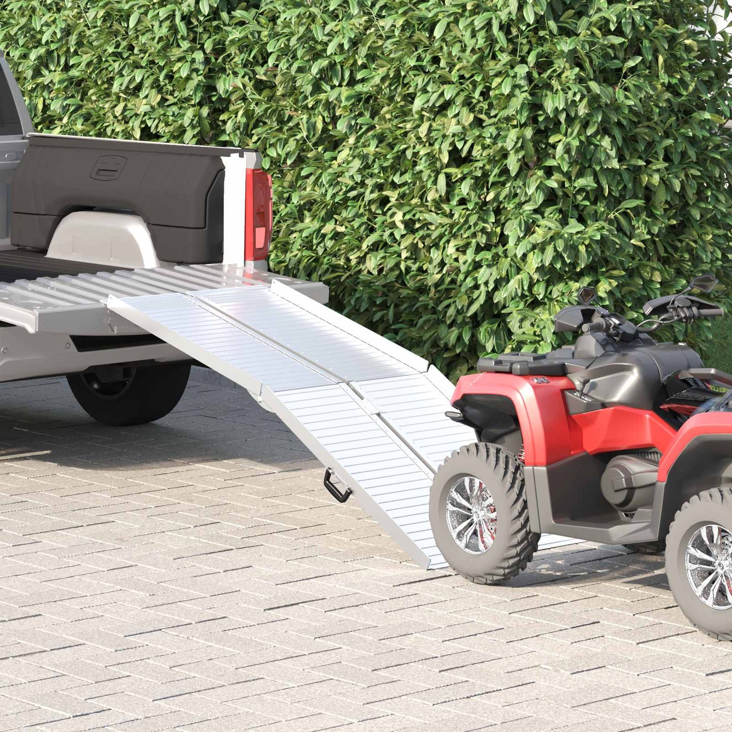 Rampe für Rollstühle 270 kg Silber 92 x 73 x 5 cm Aluminium
