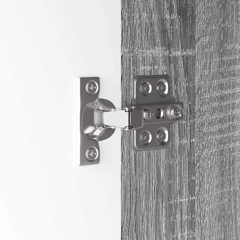 Badezimmerschrank mit Regal Graues Sonoma 30,5 x 30 x 101 cm