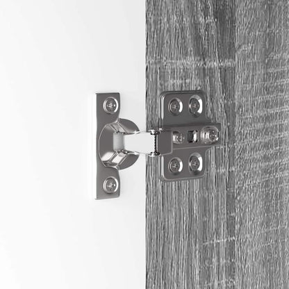 Badezimmerschrank mit Regal Graues Sonoma 30,5 x 30 x 101 cm