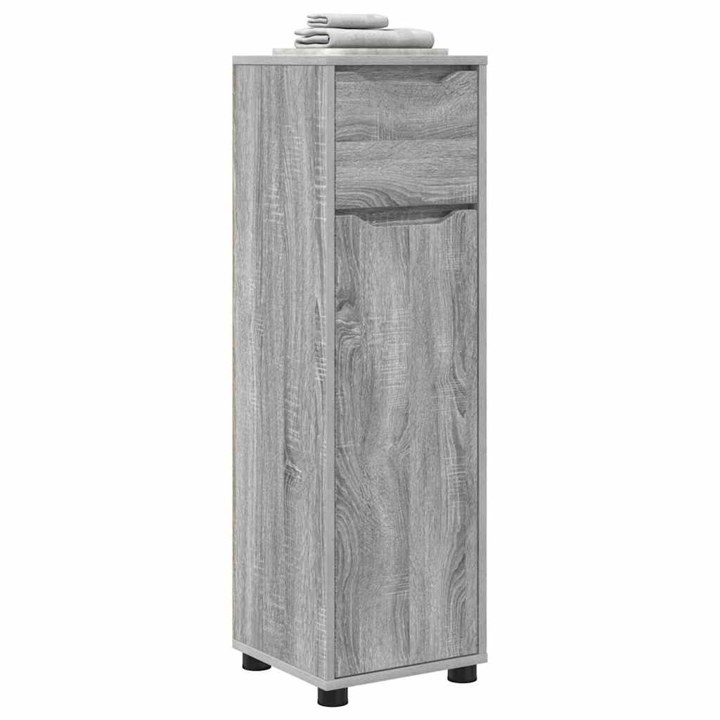 Badezimmerschrank mit Regal Graues Sonoma 30,5 x 30 x 101 cm