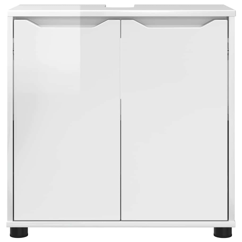 Badezimmerwaschbecken-Schrank Hochglanz Weiß 60 x 30 x 60 cm