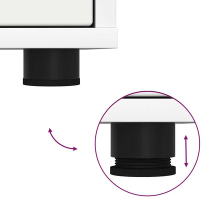 Nachttisch mit Schubladen Weiß 30,5 x 30 x 43 cm Holzwerkstoff