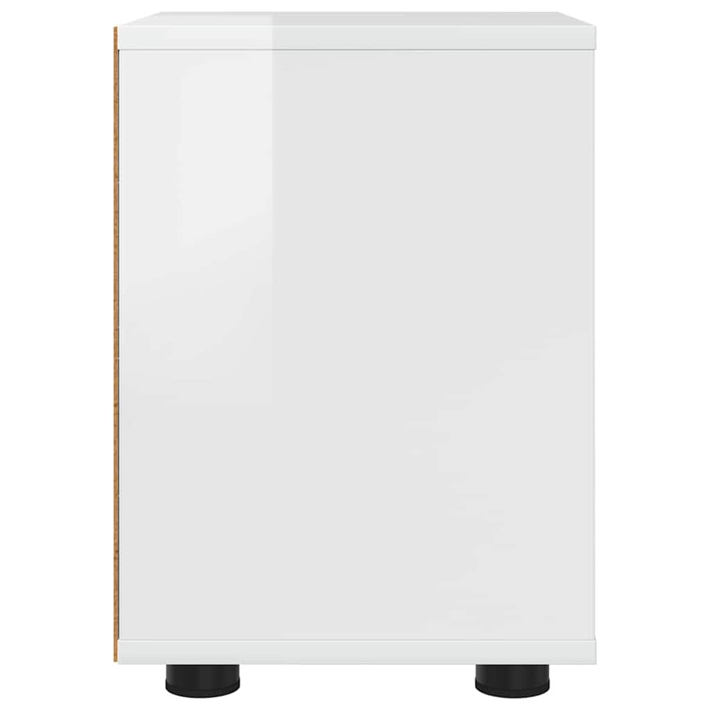 Nachttisch Hochglanz Weiß 30,5 x 30 x 43 cm Holzwerkstoff