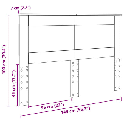 Kopfteil mit Kopfteil Weiß 140 cm Holzwerkstoff