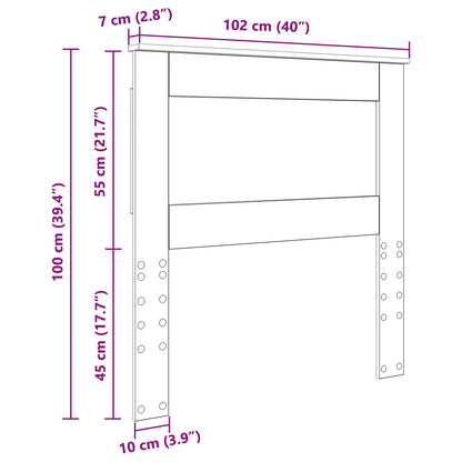Kopfteil mit Kopfteil Graues Sonoma 100 cm Holzwerkstoff