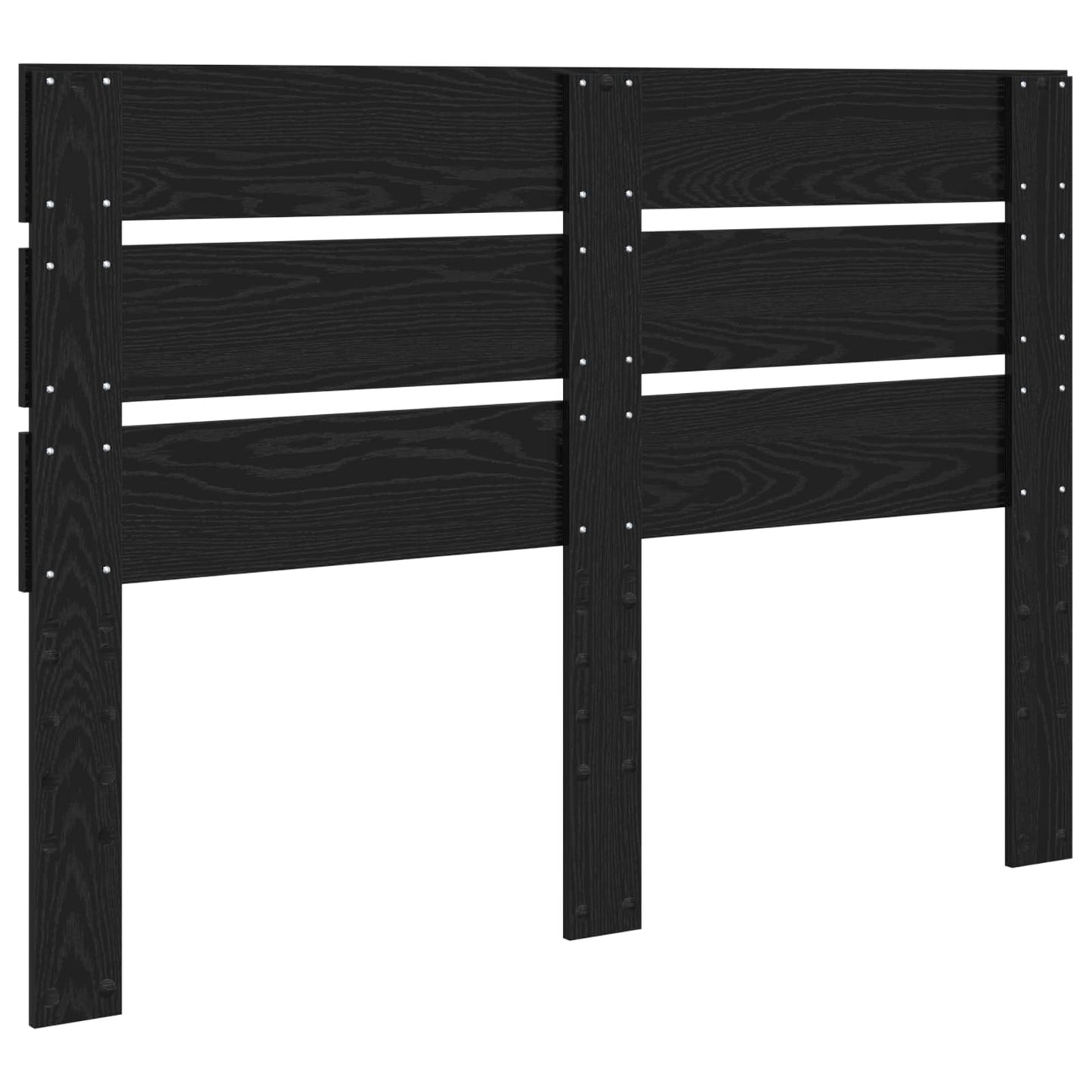 Kopfteil Schwarz Eichen-Optik 140 cm Holzwerkstoff