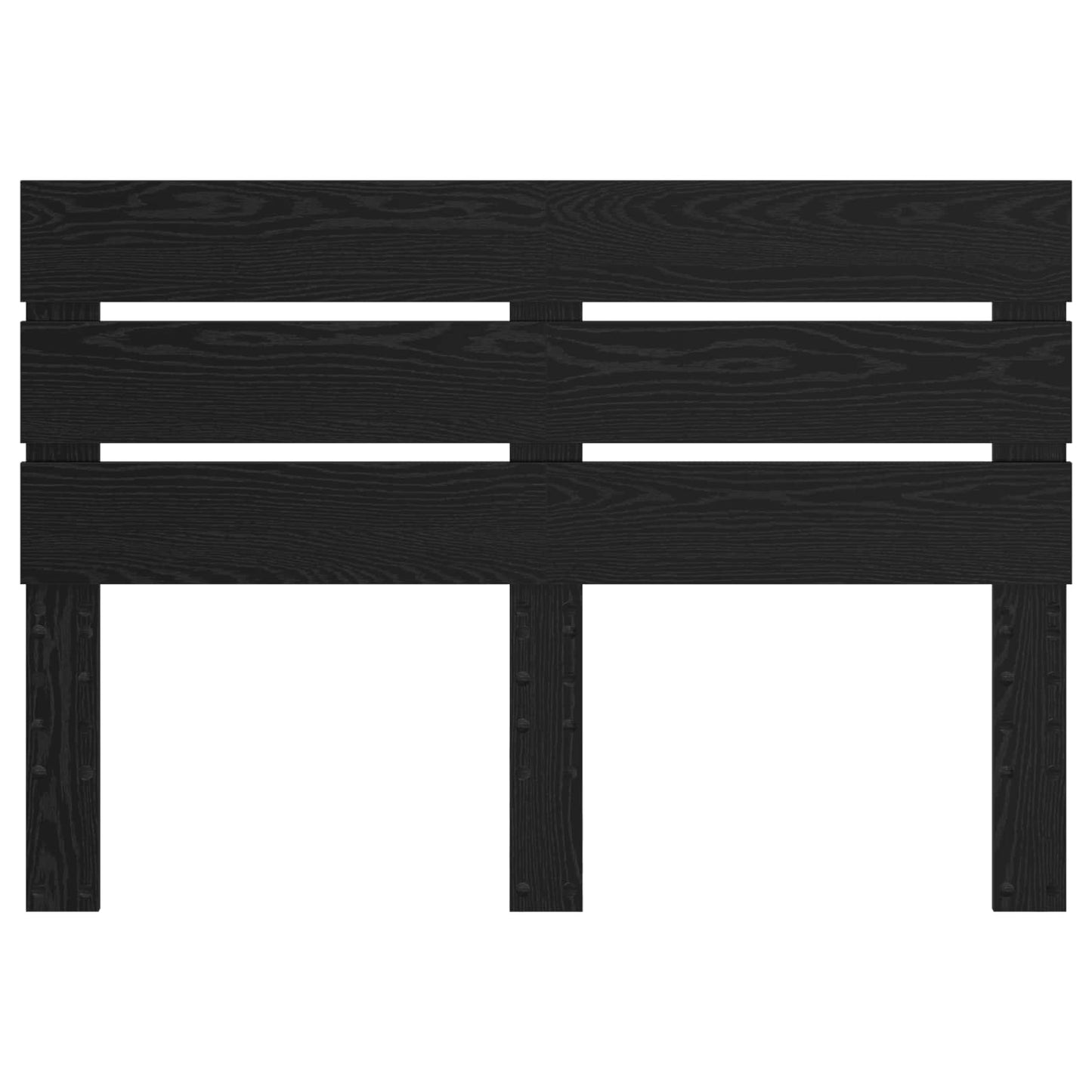 Kopfteil Schwarz Eichen-Optik 140 cm Holzwerkstoff