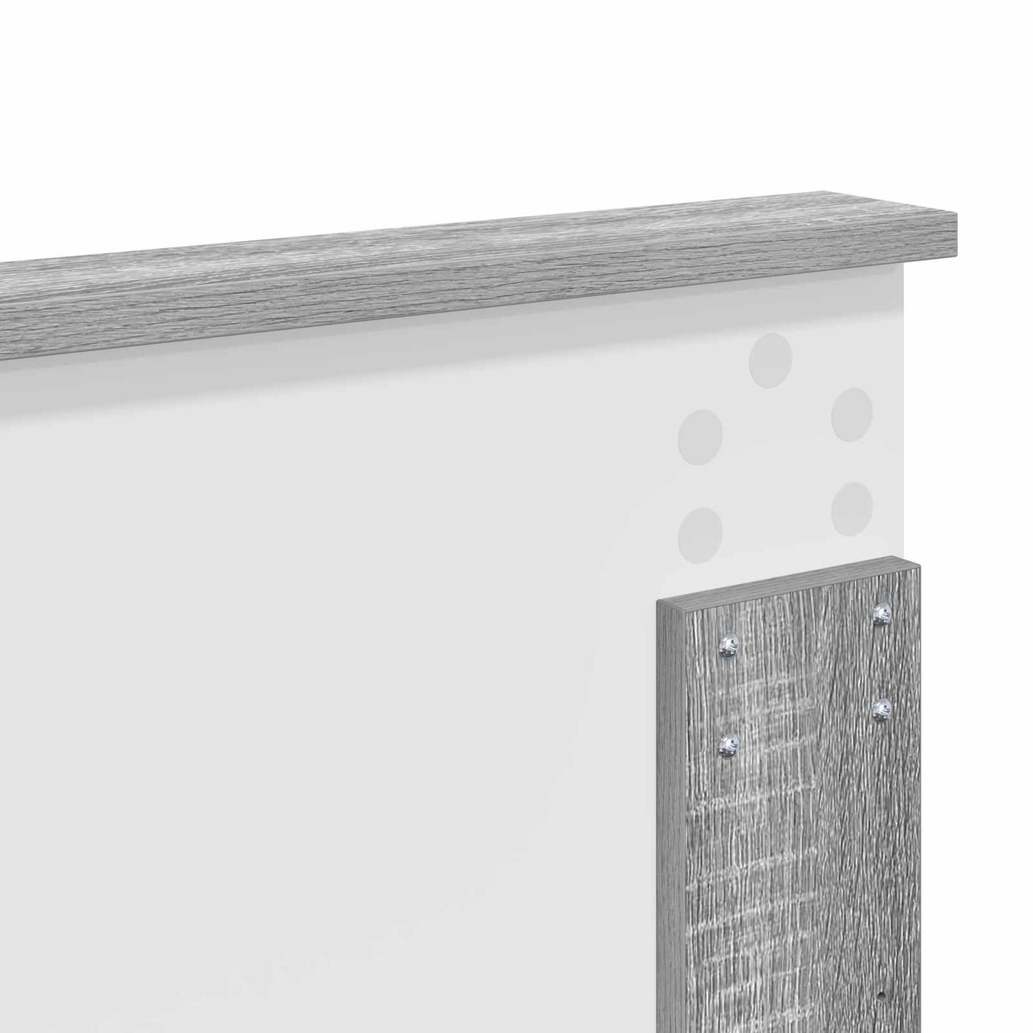 Kopfteil mit Kopfteil Graues Sonoma 200 cm Holzwerkstoff