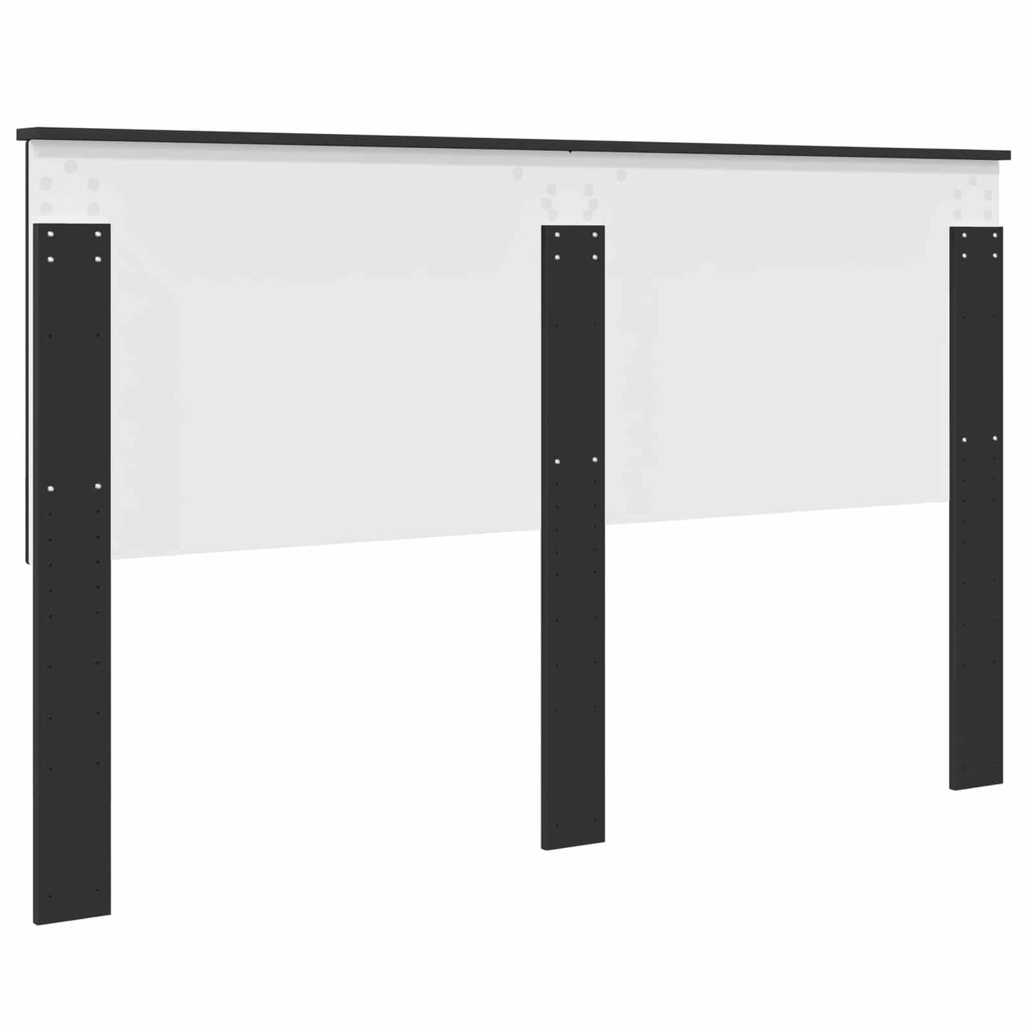 Kopfteil mit Kopfteil Schwarz Eichen-Optik 160 cm Holzwerkstoff