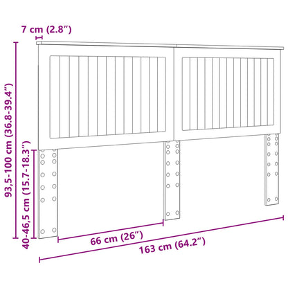 Kopfteil mit Kopfteil Braun Eichen-Optik 160 cm Holzwerkstoff