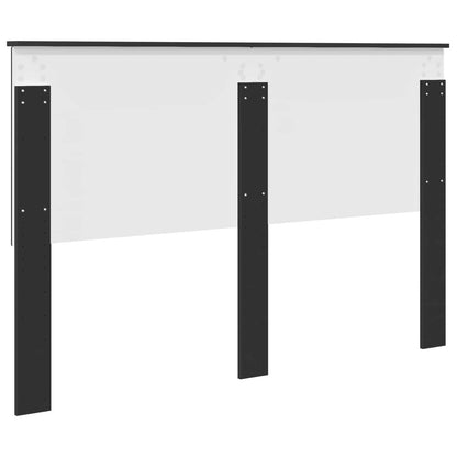 Kopfteil mit Kopfteil Schwarz Eichen-Optik 150 cm Holzwerkstoff