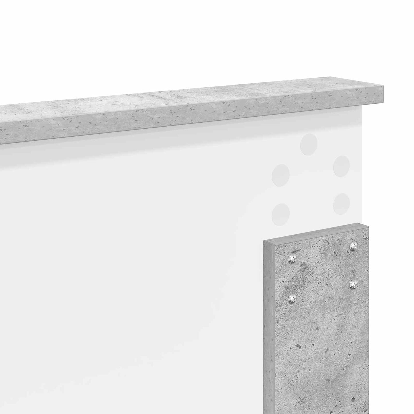 Kopfteil mit Kopfteil Beton Grau 140 cm Holzwerkstoff