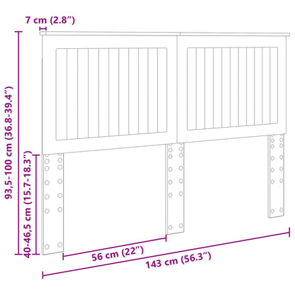 Kopfteil mit Kopfteil Beton Grau 140 cm Holzwerkstoff