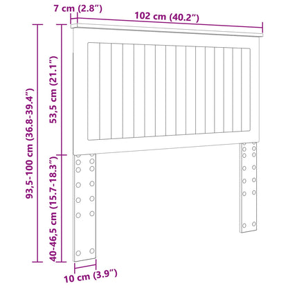 Kopfteil mit Kopfteil Geräucherte Eiche 100 cm Holzwerkstoff
