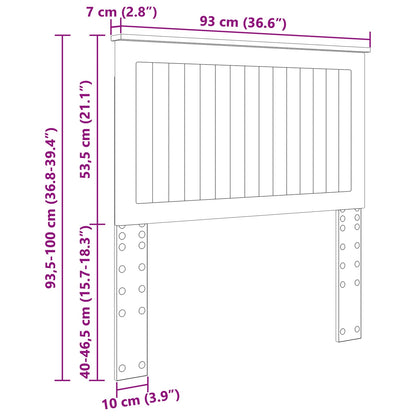 Kopfteil mit Kopfteil Braun Eichen-Optik 90 cm Holzwerkstoff