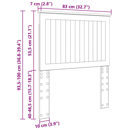 Kopfteil mit Kopfteil Altholz 80 cm Holzwerkstoff