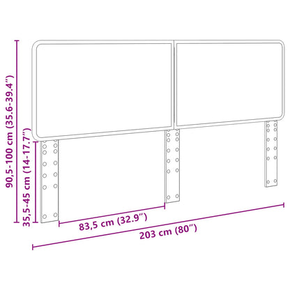 Kopfteil Glänzend Weiß 200 cm Holzwerkstoff