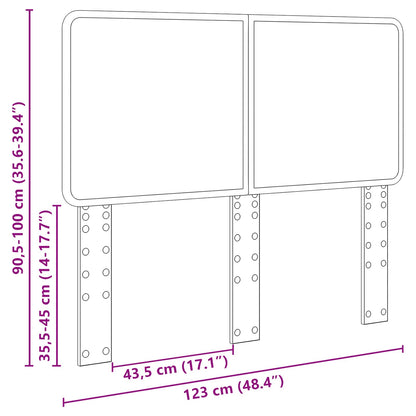 Kopfteil Graues Sonoma 120 cm Holzwerkstoff