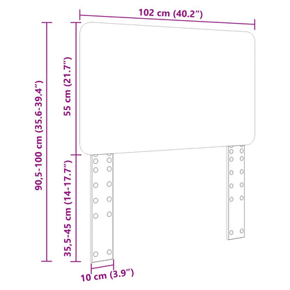 Kopfteil Beton Grau 100 cm Holzwerkstoff