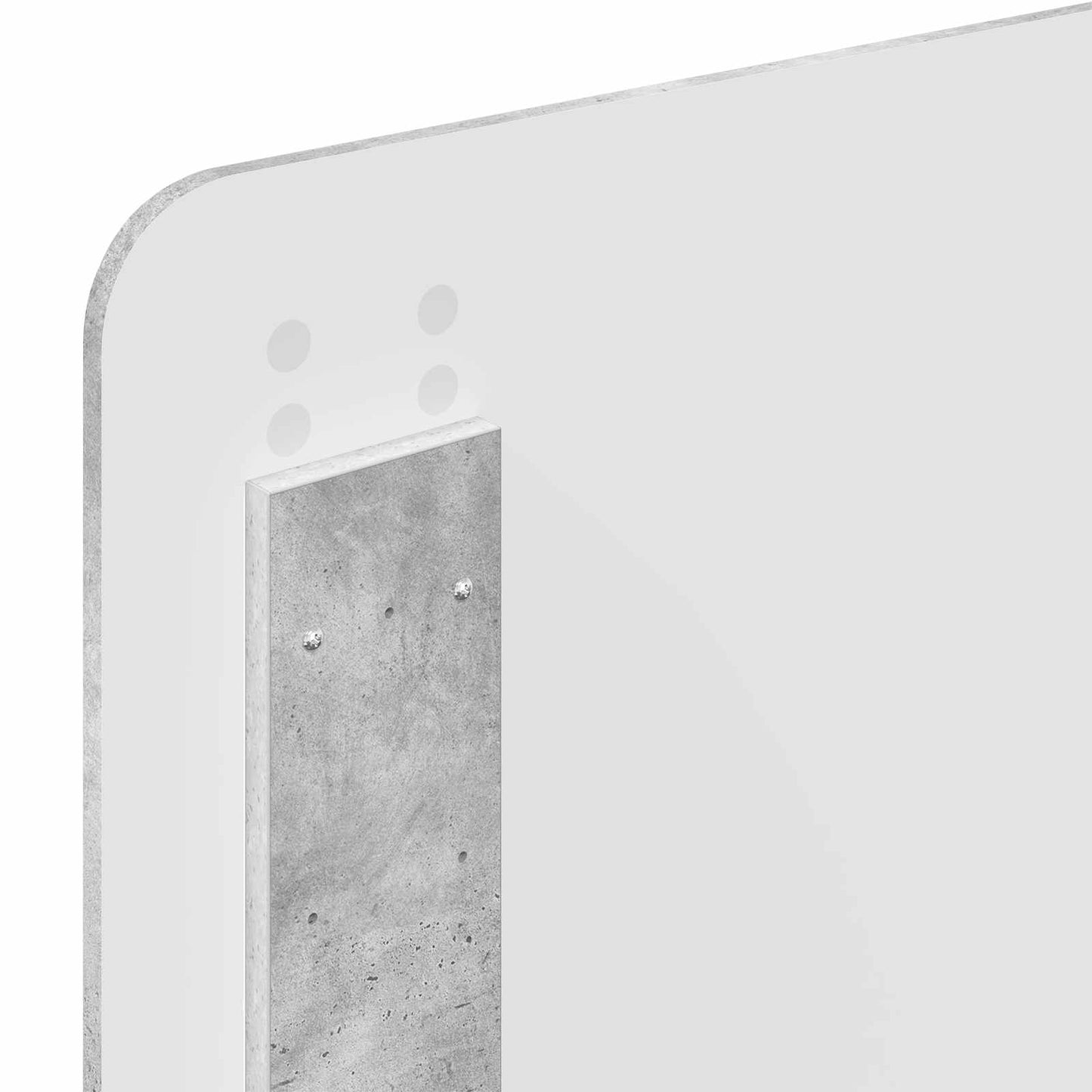 Kopfteil Beton Grau 90 cm Holzwerkstoff