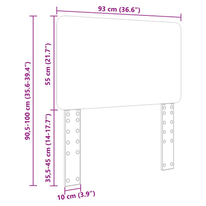 Kopfteil Beton Grau 90 cm Holzwerkstoff