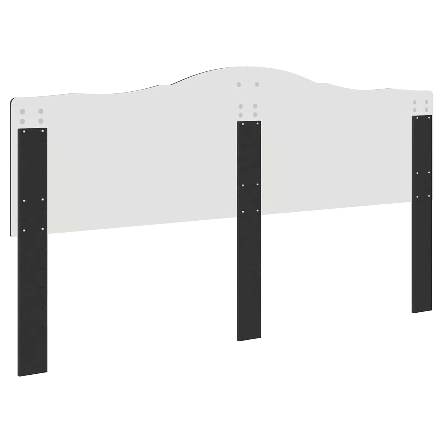 Kopfteil Schwarz Eichen-Optik 180 cm Holzwerkstoff