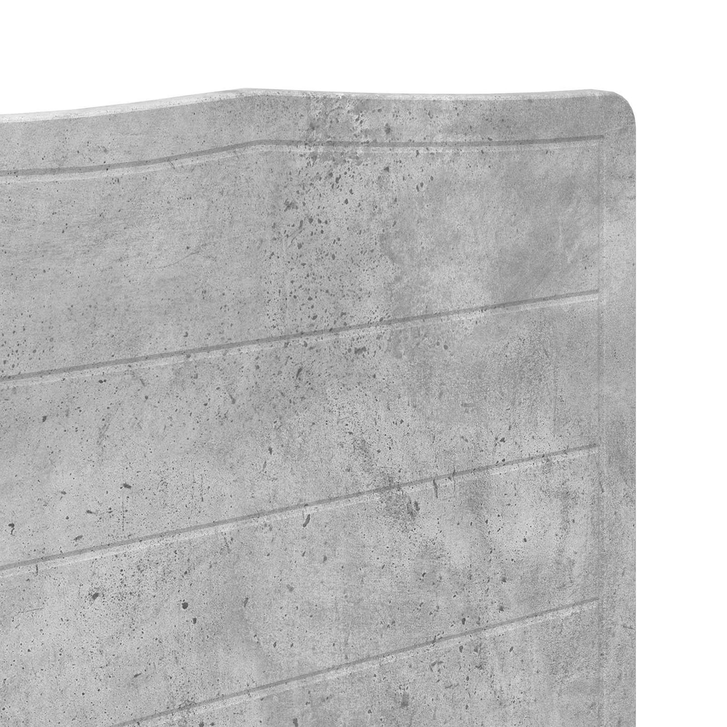 Kopfteil Beton Grau 140 cm Holzwerkstoff