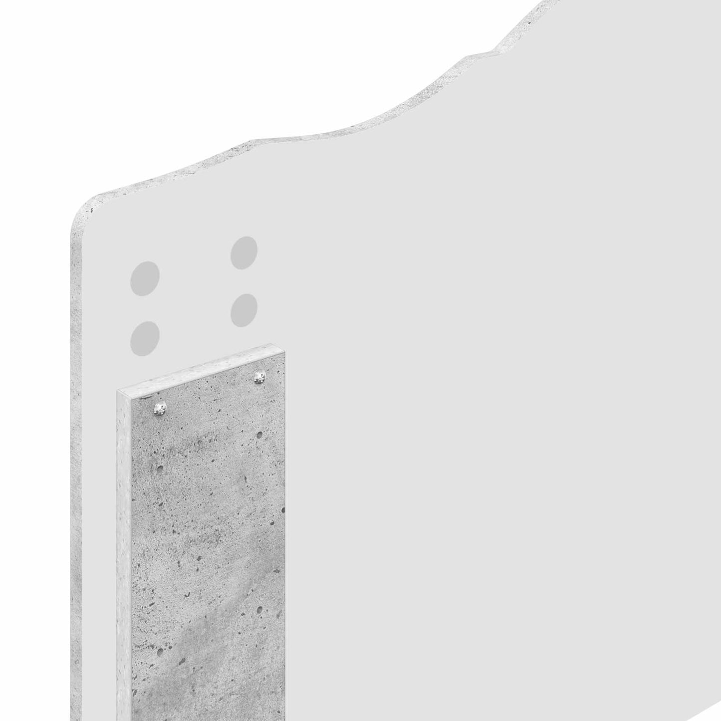 Kopfteil Beton Grau 90 cm Holzwerkstoff