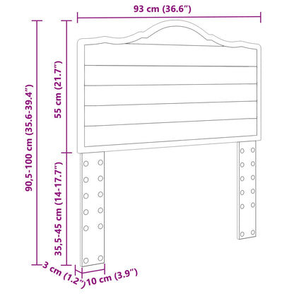 Kopfteil Graues Sonoma 90 cm Holzwerkstoff
