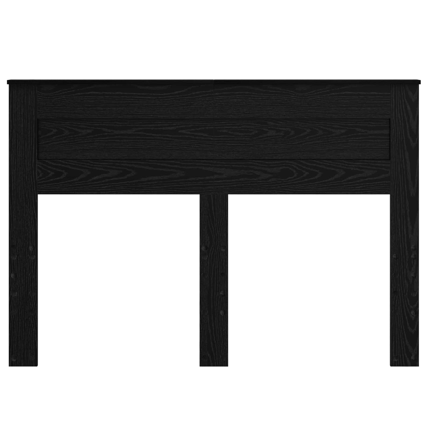 Kopfteil Schwarz Eichen-Optik 160 cm Holzwerkstoff