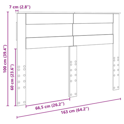 Kopfteil Geräucherte Eiche 160 cm Holzwerkstoff