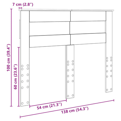 Kopfteil Sonoma-Eiche 135 cm Holzwerkstoff