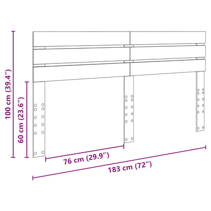 Kopfteil Weiß 180 cm Holzwerkstoff