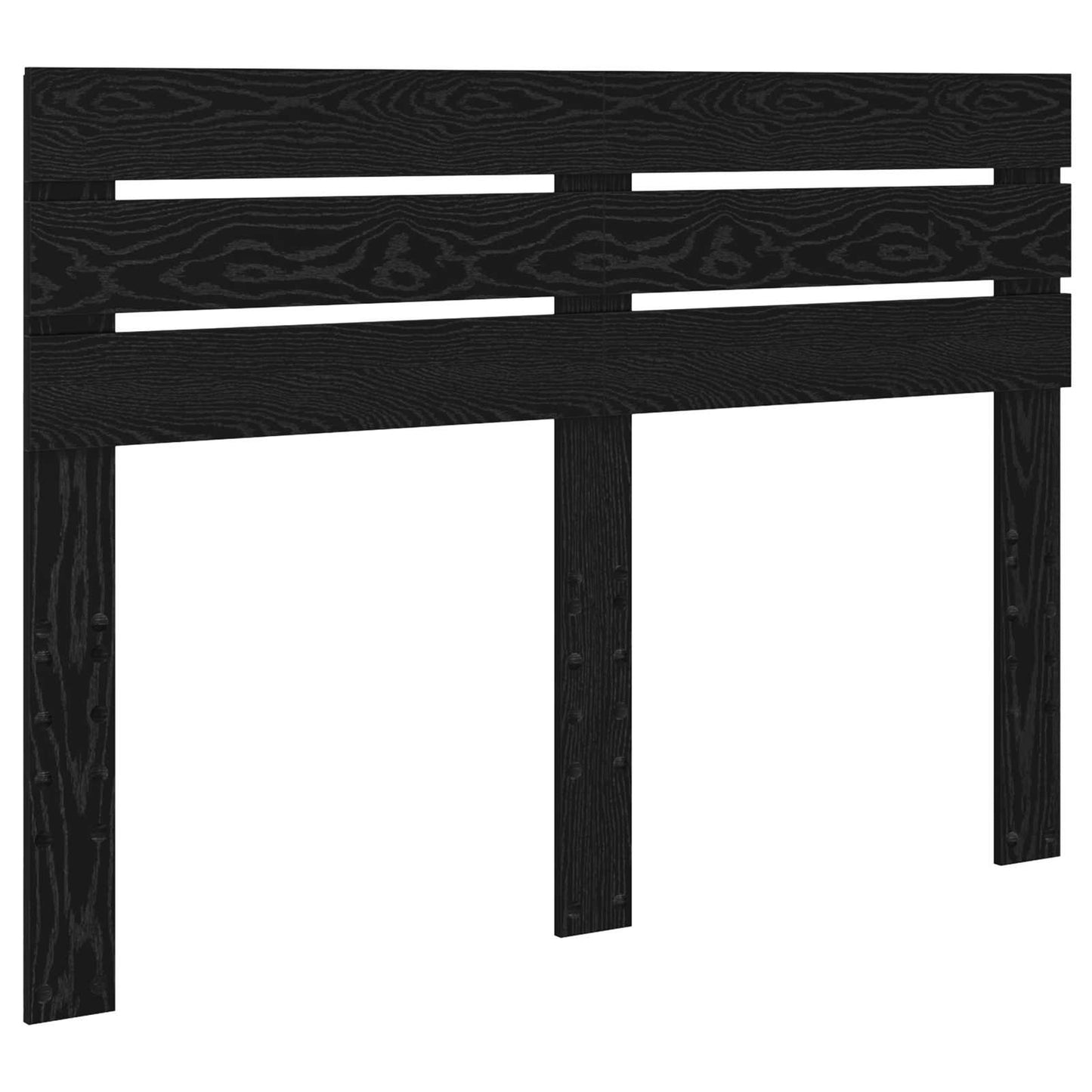 Kopfteil Schwarz Eichen-Optik 160 cm Holzwerkstoff