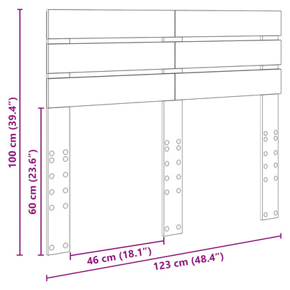 Kopfteil Sonoma-Eiche 120 cm Holzwerkstoff