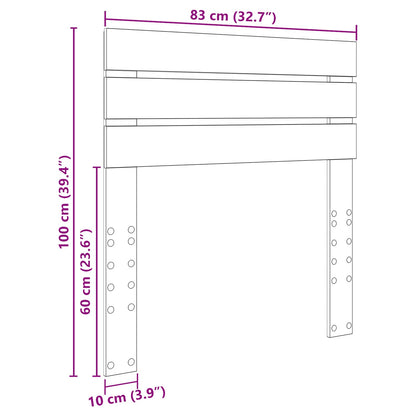 Kopfteil Sonoma-Eiche 80 cm Holzwerkstoff