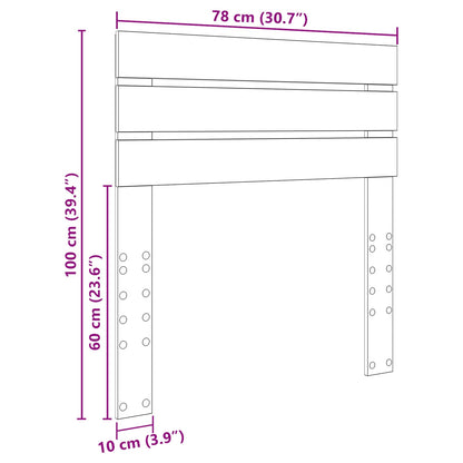 Kopfteil Altholz 75 cm Holzwerkstoff