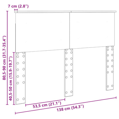 Kopfteil Weiß 135 cm Holzwerkstoff