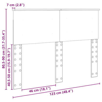 Kopfteil Graues Sonoma 120 cm Holzwerkstoff