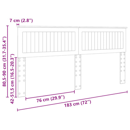 Kopfteil Weiß 180 cm Holzwerkstoff
