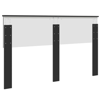 Kopfteil Schwarz Eichen-Optik 150 cm Holzwerkstoff