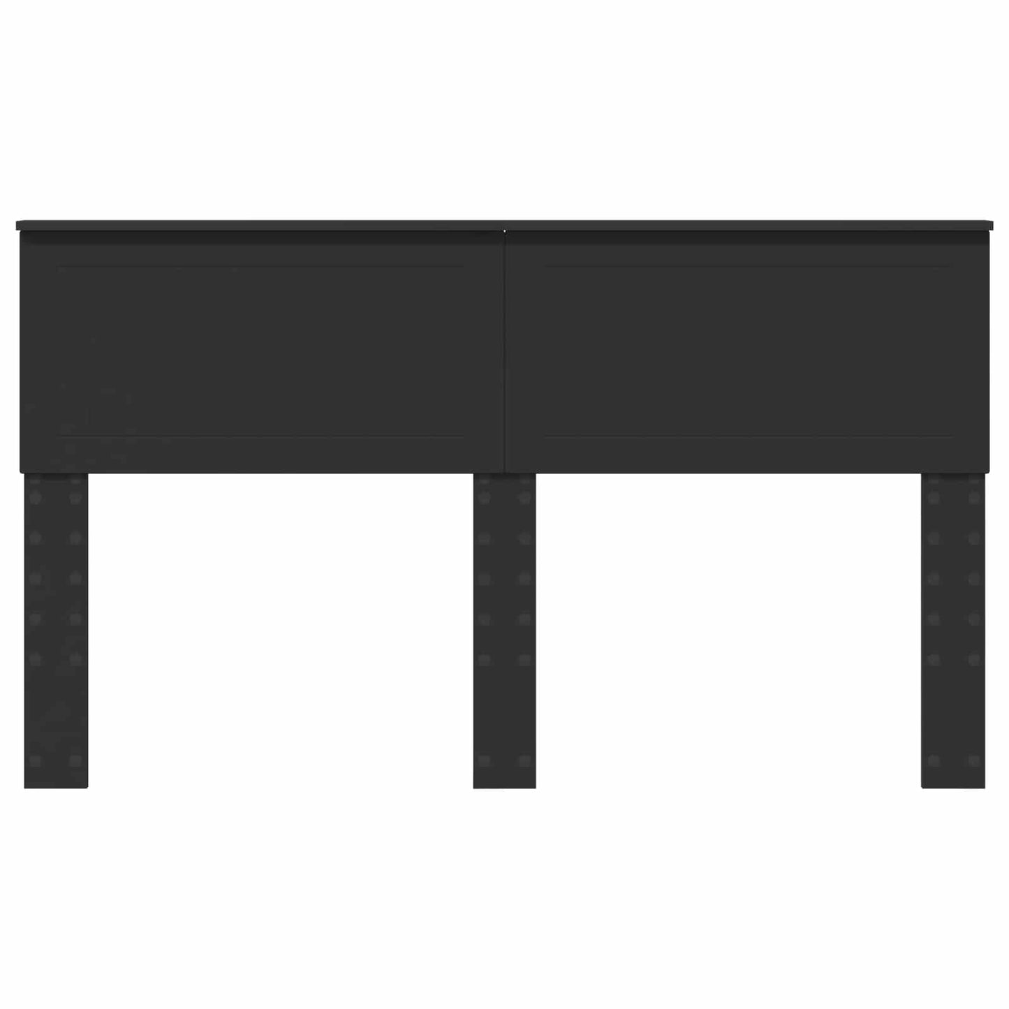 Kopfteil Schwarz Eichen-Optik 150 cm Holzwerkstoff