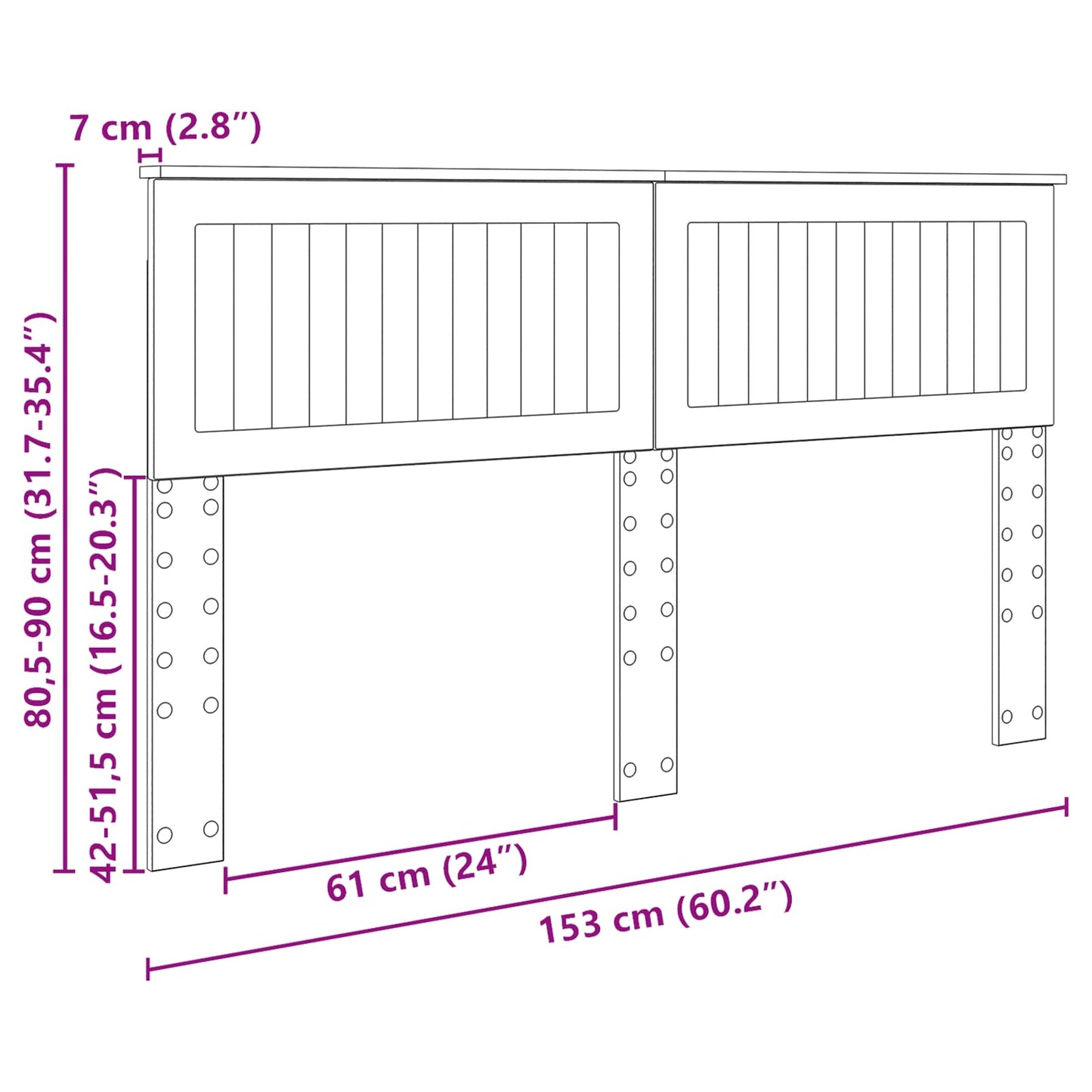 Kopfteil Beton Grau 150 cm Holzwerkstoff