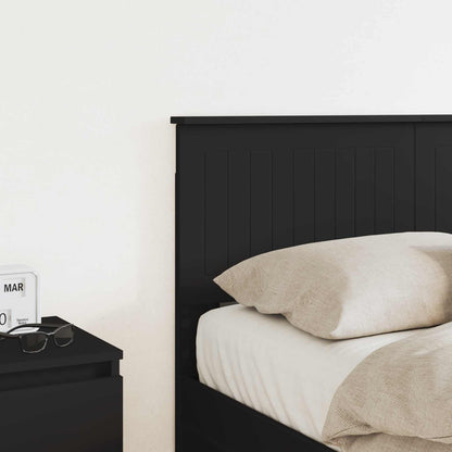 Kopfteil Schwarz Eichen-Optik 135 cm Holzwerkstoff