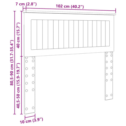 Kopfteil Glänzend Weiß 100 cm Holzwerkstoff